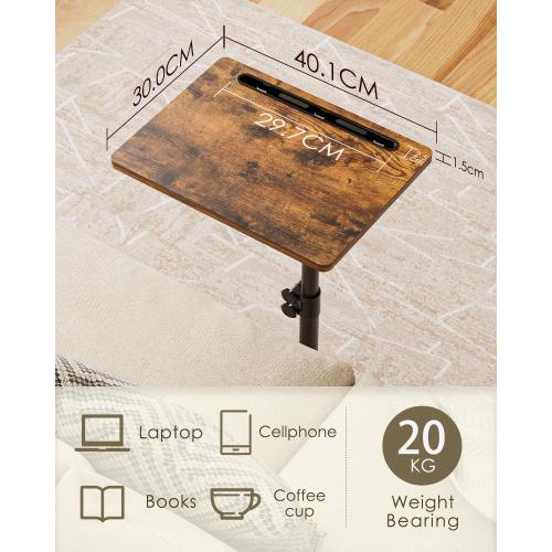 Masupu Sofa Arm Tray Table (Rustic Brown)