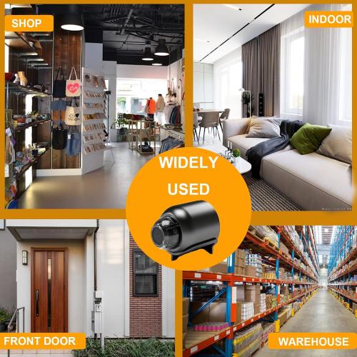 Black senri Wireless Camera Spy Hidden Cameras, Mini Nanny Cam Smart Home, Small Indoor Outdoor Camera with Remote View, Compatible with Android and iOS, Baby, Pet Monitor, Car Guard(Video Only)