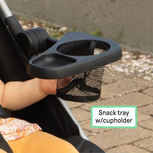 3Dlite Convenience Stroller, Gray – Lightweight Stroller with Aluminum Frame, Large Seat Area, 4 Position Recline, Extra Large Storage Basket – Infant Stroller for Travel and More