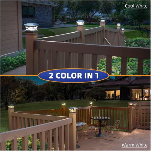 APONUO Solar Post Cap Lights 12 Pack with 1000mAh Battery - for 4x4 5x5 6x6 Fences, Larger Size & Longer Lasting, 2-Mode, IP64 Waterproof, for Fence Deck Patio Porch Yard (Black)