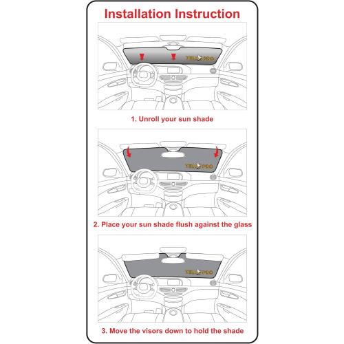YelloPro Custom Fit Reflective Front Windshield Sunshade for 2022 2023 2024 2025 2026 Hyundai Tucson, Hybrid, SUV, Sun Protection UV Reflector Accessories [Made in USA]