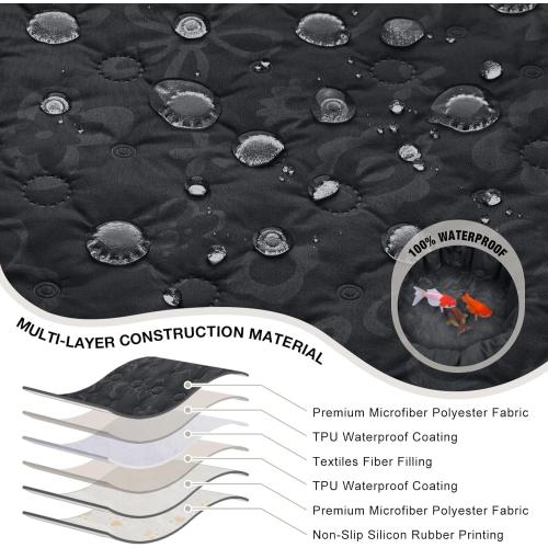 VANSOFY 100% Waterproof Recliner Chair Cover, Recliner Cover with Non-Slip Granule, Washable Reclining Chair with Pocket Furniture Protector for Kids, Pets(Black, 30)