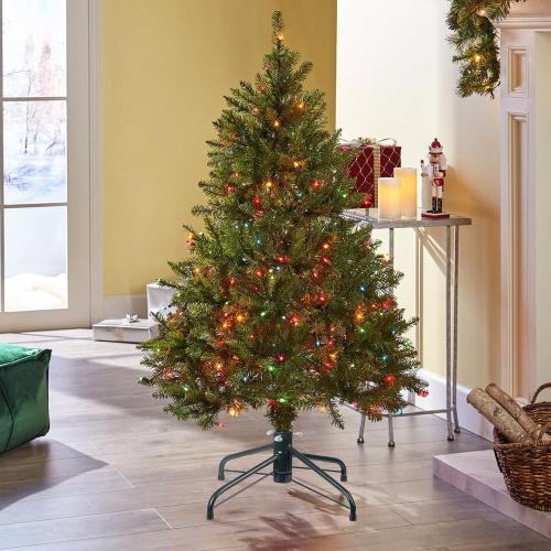 JSungo Folding Christmas Tree Stand, 16.3inch Replacement Christmas Tree Base for 4-6 Feet Artificial Tree, Metal Xmas Tree Holder Fits 0.5 - 1.37 Inch Tree Pole, DarkGreen