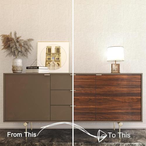 Decotalk 30x200 Wood Grain Contact Paper, Wood Contact Paper Peel and Stick, Wood Wallpaper Self Adhesive, Wood Look Contact Paper for Countertops, Walnut Wood Wallpaper Removable, Wood Vinyl Wrap