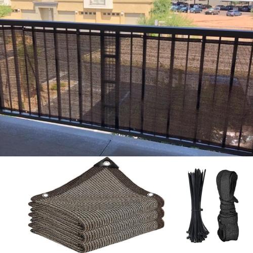 Fence Privacy Screen Balcony Sun Shade Cloth 3'3x6'6 80% Shade Fabric Outdoor Patio Screens Mesh Panels Apartments Railing Cover UV Protection for Backyard Garden Porch Deck