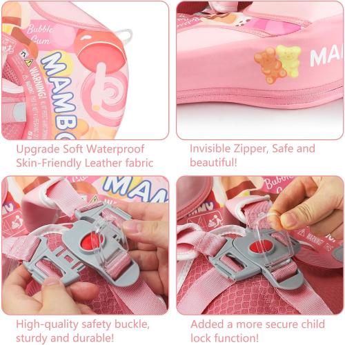 Mambobaby Float with Canopy Non Inflatable Baby Float for 3-24 Months