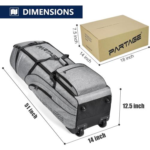 Partage Golf Travel Bag with Wheels, Golf Travel Case for Airlines, 900D Heavy Duty Oxford