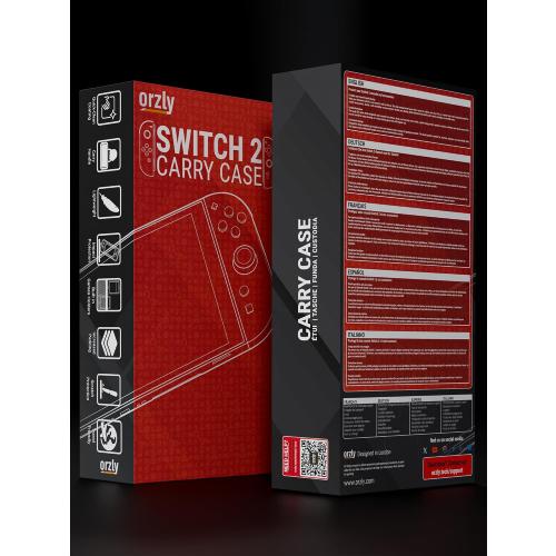 Orzly Case Compatible with Nintendo Switch 2 Protective Carry Case (2025 Model) with Screen Padding, Game Card microSD Pockets for Console and Accessories Screen Size 7.9 - Gift Boxed
