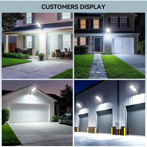 VOOJOY 5000W Solar Street Lights Outdoor, 7000K Solar Light Outdoor, 2 Pack
