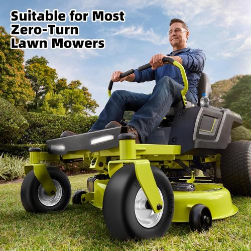 13x5.00-6 Flat Free Lawn Mower Tire, Zero Turn Mower Front Tires, 13x5x6 Solid Mower Wheel for Residential and Commercial, 3/4 & 5/8 Bearing, 3.25-5.9 Center Hub, 2Pack Gray, 500Lbs