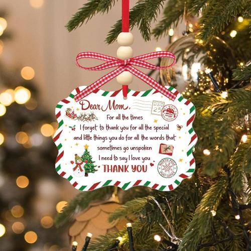 Gifts for Mom from Daughter and Son, to My Mom Gift, Keepsake Christmas Ornaments for Mom Stepmom Grandma, Mom Ornaments 2024 Thank You Appreciation Mom Gifts, Christmas Mothers Day Birthday Gift