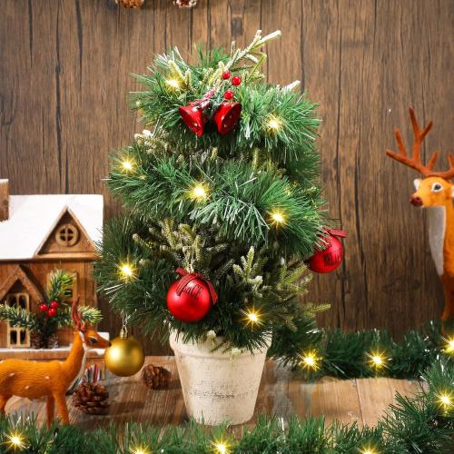 Kingdder 16.4 ft Christmas Tinsel Garland Lighted Metallic Twist Tree Decoration Prelit Battery Operated 50 LED Hanging Garland for Xmas New Year Home Outdoor Decor(Warm White, Green)