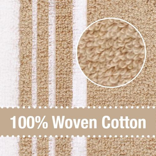 All-Clad Dual-Purpose Kitchen Towels: Highly Absorbent - 100% Cotton, 17x30 Dish Towels for Cleaning & Drying Dishes & Glassware, 6-Pack, Cappuccino