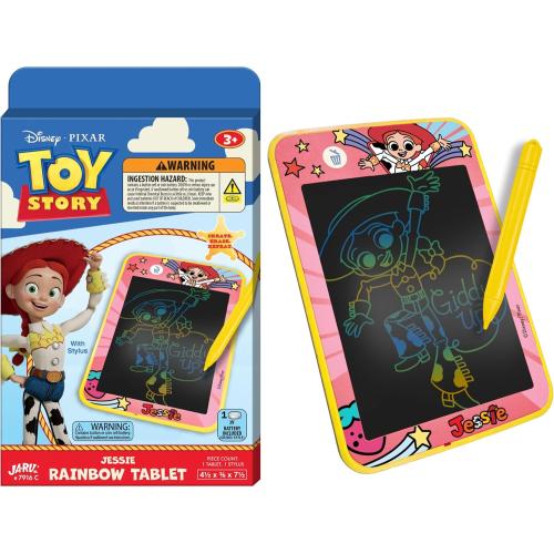 JA-RU Toy Story Rainbow Drawing Tablet Colorful Draw Pad (1 Jessie Tablet) Car Trip Toys Mess-Free Small Kids Write Board | Woody, Buzz Lightyear, & Jessie Travel Entertainment. 7916-1C