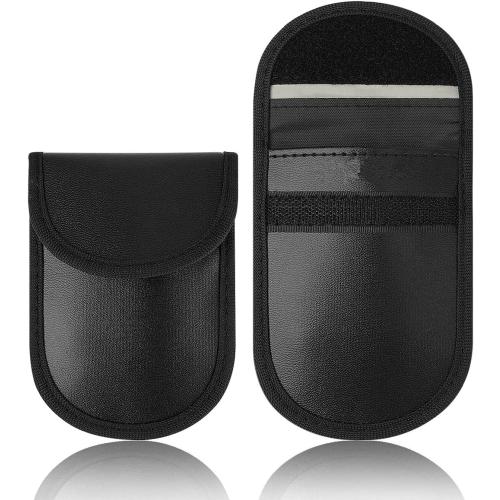 Faraday Bag for Key Fob,Faraday Cage Protector - Car RFID Signal Blocking, Anti-Theft Pouch, Anti-Hacking Case Blocker,Executive Privacy, Travel Security,2 Pack