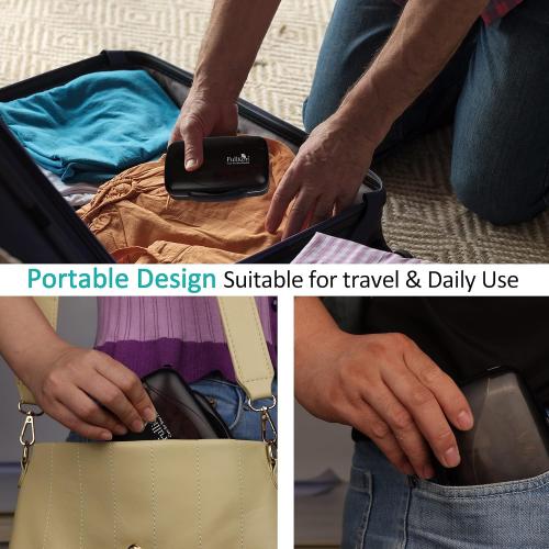 Travel Pill Organizer Large Portable Medication Organizer, Fullicon Oversize 8 Compartment Pill Box, Vitamin Travel Case Pill Holder - Airtight & Moistureproof (Blue)