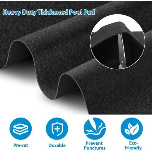 MJZ 10 FT Thickened Pool Liner Pad for Round Above Ground Pools