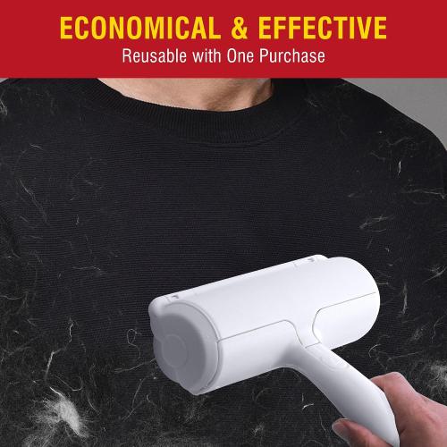 Upgrade Pet Hair Remover and Reusable Lint Roller - Cat and Dog Hair Remover for Furniture, Couch, Carpet, Clothing and Bedding - Portable, Multi-Surface