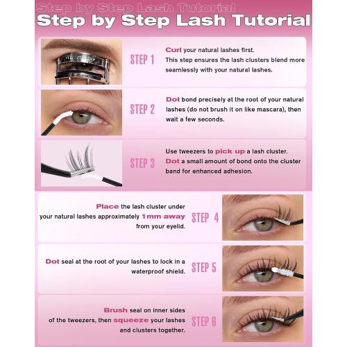 EYDEVRO Bunny Lash Clusters Manga Eyelash Clusters Wet Look Fairy Wispy Cluster Eyelash Extensions Anime Cluster Lashes 120 Pcs 10-16mm C Curl DIY Lash Extensions