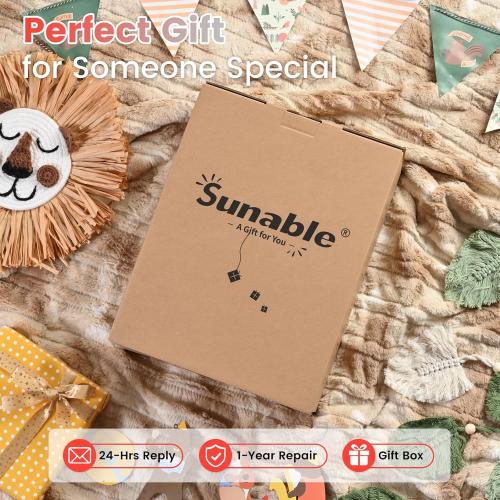 Sunable Heated Electric Blanket - Machine Washable Blanket with Time Settings 10 Heat Settings Full Size 77×84 inches Beige - Faux Fur