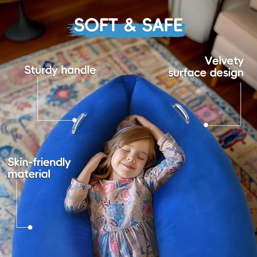 OUTREE Sensory Chair for Kids,60 Includes Electric Air Pump,Inflatable Sensory pod for Children, Sensory Toys for Kids with Autism,Sensory Peapod,Blue