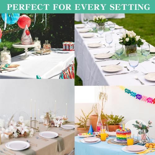 8FT Table Cloth for Rectangular Fitted Events Stretch Navy Blue Table Covers Washable Spandex Tablecloth Protector for Party, Wedding, Cocktail, Banquet, Festival