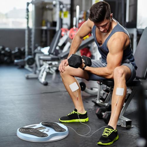 Rechargeable Foot Massager for Neuropathy, TENS & EMS Circulation Stimulator for Pain Relief and Plantar Fasciitis Cramps,EMS Foot Massager for Neuropathy with 4 Gel Pads,FSA HSA Eligible