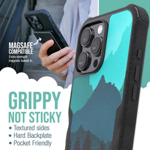 Smartish® iPhone 16 Pro Max Protective Magnetic Case - Gripzilla Compatible with MagSafe [Rugged   Tough] Heavy Duty Armor Cover Drop Tested Protection for Apple iPhone 16 Pro Max - Moving Mountains