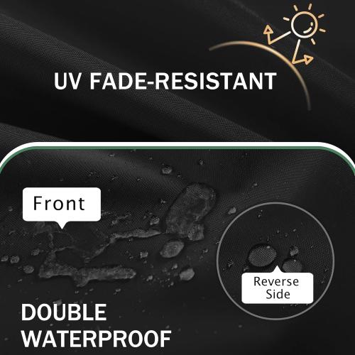 BKACK AND WHITE Outdoor Bench Cushion: Waterproof and Fade Resistant Patio Furniture Cushions - Non-Slip Bench Pad Cushion with Removable Cover for Garden Swing Porch Sofa Settee, 48 x 18 x 3 Inch, Black