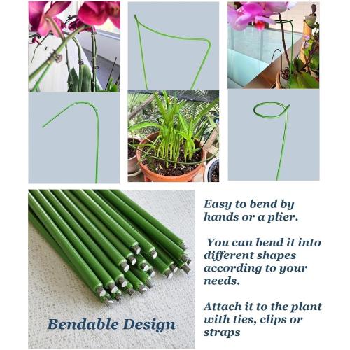 32 Inch Orchid Stakes Pack of 10, Plant Support Stake Bendable Plant Orchid Stick