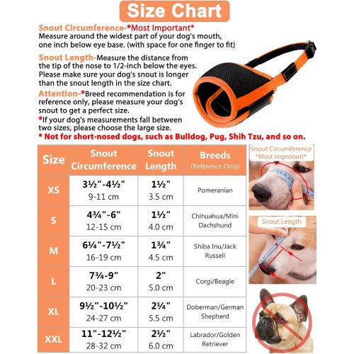 LUCKYPAW Soft Dog Muzzle for Small Dogs to Anti Biting Chewing