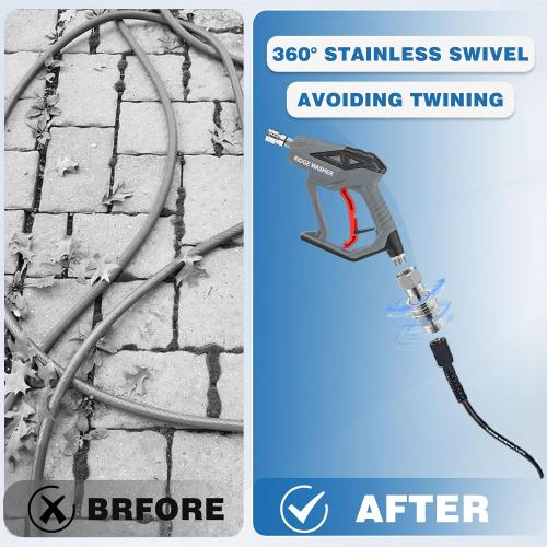 RIDGE WASHER Pressure Washer Swivel Adapter, Stainless Steel M22 14mm to 3/8 Quick Connect, Stainless Quick Disconnect for Pressure Washer Hose, 5000 PSI, 4 Pack