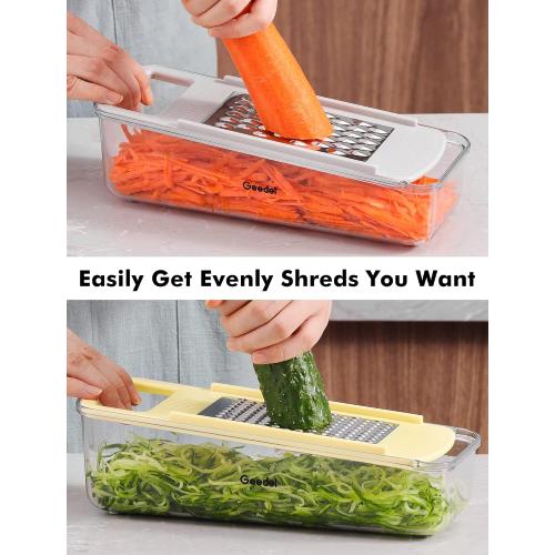 Geedel Professional Mandoline Slicer for Kitchen, Multi Purpose Vegetable Slicer Cutter, Vegetable Cutter Onion Cutter for Veggie Fruit Cheese