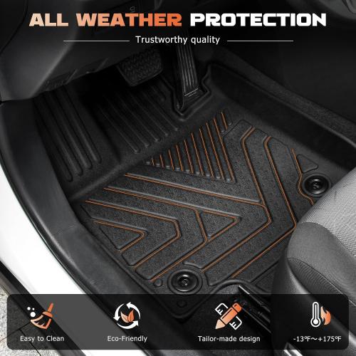 Floor Mats & Cargo Liner Custom Fit for 2020-2024 2025 Toyota Corolla/Corolla Hybrid Sedan (Not for Hatchback) All Weather Protection TPE Rubber Floor Mats Full Set Automotive Accessories, Black