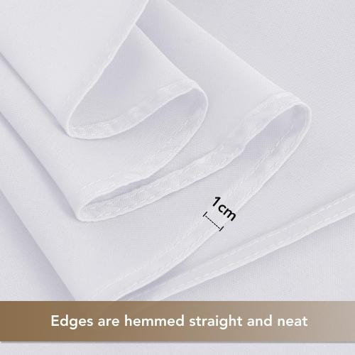 sancua Small Square Tablecloths 36x36 Inch - White Table Cloth for Square or Round Tables, Washable Polyester Fabric Table Cover for Nightstand End Bedside Tables