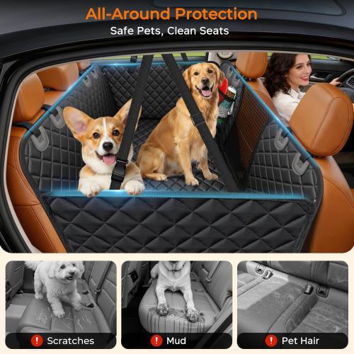 URPOWER Hard Bottom Dog Car Seat Cover, Back Seat Extender for Cars & SUVs