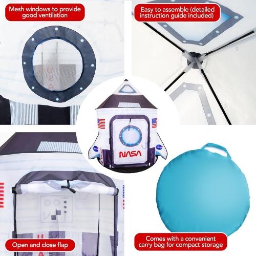 ArtCreativity Kids Tent Indoor Pop up Play Tent for Kids, Outer Space Party Decorations & Space Toys for Ages 4-12 Indoor & Outdoor Playhouse, Spaceship Playhouse for Birthday Party Decoration