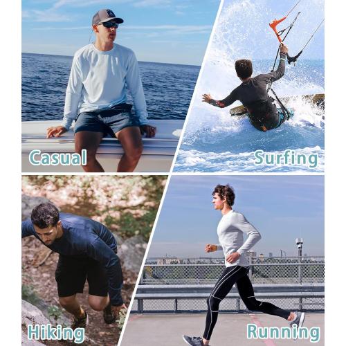 NORTHYARD Men's UPF 50  Hoodie Shirts Long Sleeve Sun Protection Fishing Swim Beach UV SPF Rash Guard Quick Dry Lightweight
