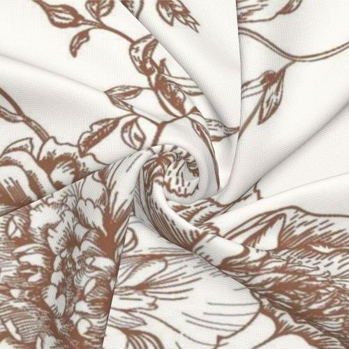 Dark Brown Floral Lumbar Pillow Covers 12x20 Set of 2 Vintage Chinoiserie Flower Decorative Throw Pillowcases Farmhouse Rectangle Cushion Case for Couch Bed Sofa Chair Outdoor Home Decor