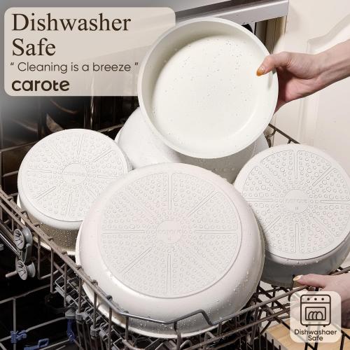 CAROTE Pots and Pans Non Stick, Cookware Sets Detachable Handle, Induction Kitchen Pots and Pans,NonStick Cooking Set, Oven/Dishwasher/Fridge Safe, Space Saving