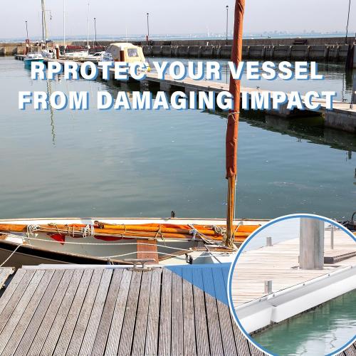Spiareal Edge Dock Bumpers Straight Marine Boat Bumpers for Docking UV Resistant Boat Dock Fenders for Docking, Preventing Dent and Scratch, White