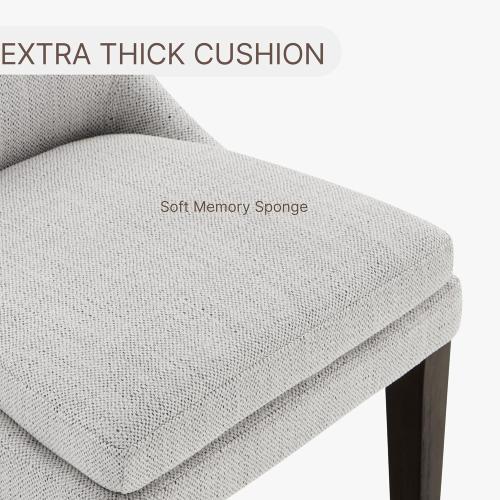 Upholstered Dining Chairs Modern Sidechair Performance Fabric High Back Armlesschair for Diningroom Kitchen,Linen,Set of 2