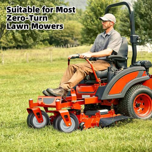 11x6.00-5 Flat Free Tires, Zero Turn Mower Front Tires, 11x6-5 Solid Mower Wheel for Residential and Commercial, With 5/8 and 3/4Bearing, 6- 8 Center Hub, 2Pack Gray, Load 400lbs