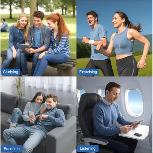 Earbuds Headphones with Microphone Pack of 5, Noise Isolating Wired Earbuds, Earphones with Powerful Heavy Bass Stereo, Compatible with Android, Phone, Laptops, MP3 and Other Interfaces (3.5mm)