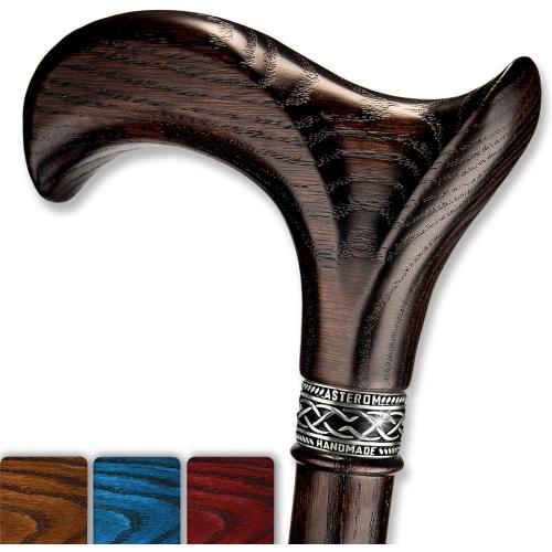 Asterom Handcrafted Walking Cane - Ergonomic, Derby, Wooden Canes for Men, Fashionable Walking Sticks for Seniors