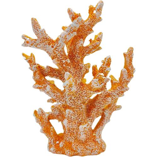 Etlemonde Coastal Beach Orange Coral Reef Statue Home Decor