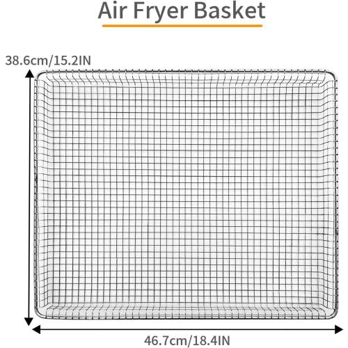 Air Fryer Basket Replacement for Frigidaire FRIGPEREAFT, 18.4 x 15.2 Mesh Tray for Frigidaire 30 Ranges and Wall Ovens, Gallery Series Stainless Steel Air Fryer Basket, Dishwasher Safe