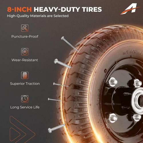All Terrain Wheel Kit,Cart for Generac iQ3500 with Puncture-Resistant Pneumatic Puncture-Resistant Pneumatic Tires (4 Packs)