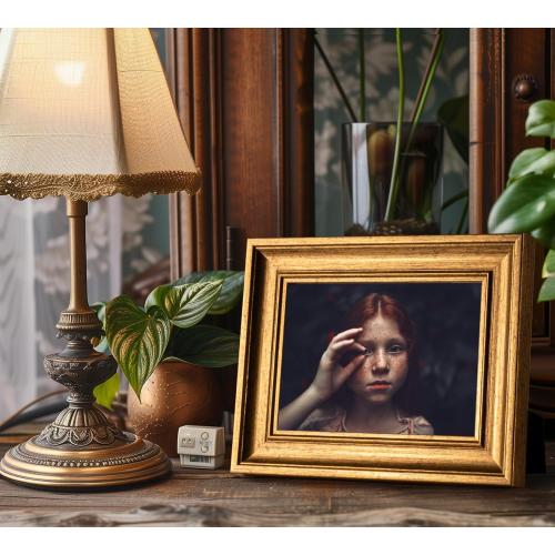 Yaetm 5x7 Gold Picture Frame Set of 4, 1.4” Wide Molding & Rustic Gold Photo Frames 5 x 7 with HD Tempered Glass, Display on Tabletop & Wall Mounting, 4 Pack