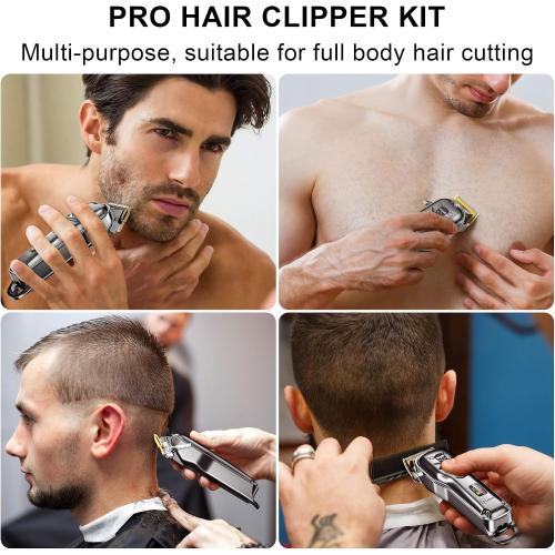 Hatteker Hair Cutting Kit Pro Hair Clippers for Men Professional Barber Clippers IPX7 Waterproof Cordless Beard / Hair Trimmer
